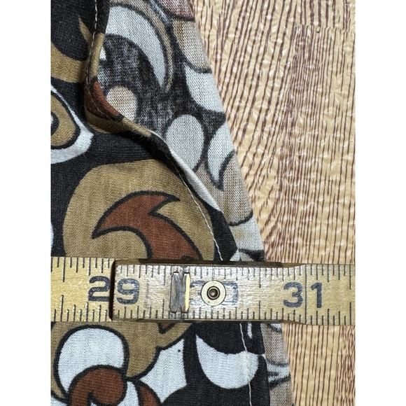 Vtg Contour Knit National Shirt Shops Brown and Black Paisley Shirt Women's L - Picture 11 of 16